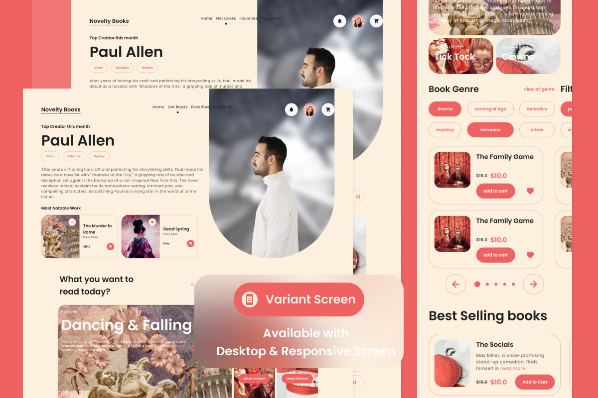 Novelty Books - Online Book Store Landing Page V2 Novelty Books - Online Book Store Landing Page V2