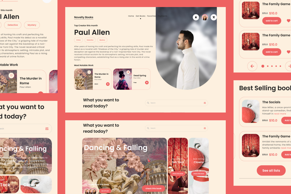 Novelty Books - Online Book Store Landing Page V2 Novelty Books - Online Book Store Landing Page V2