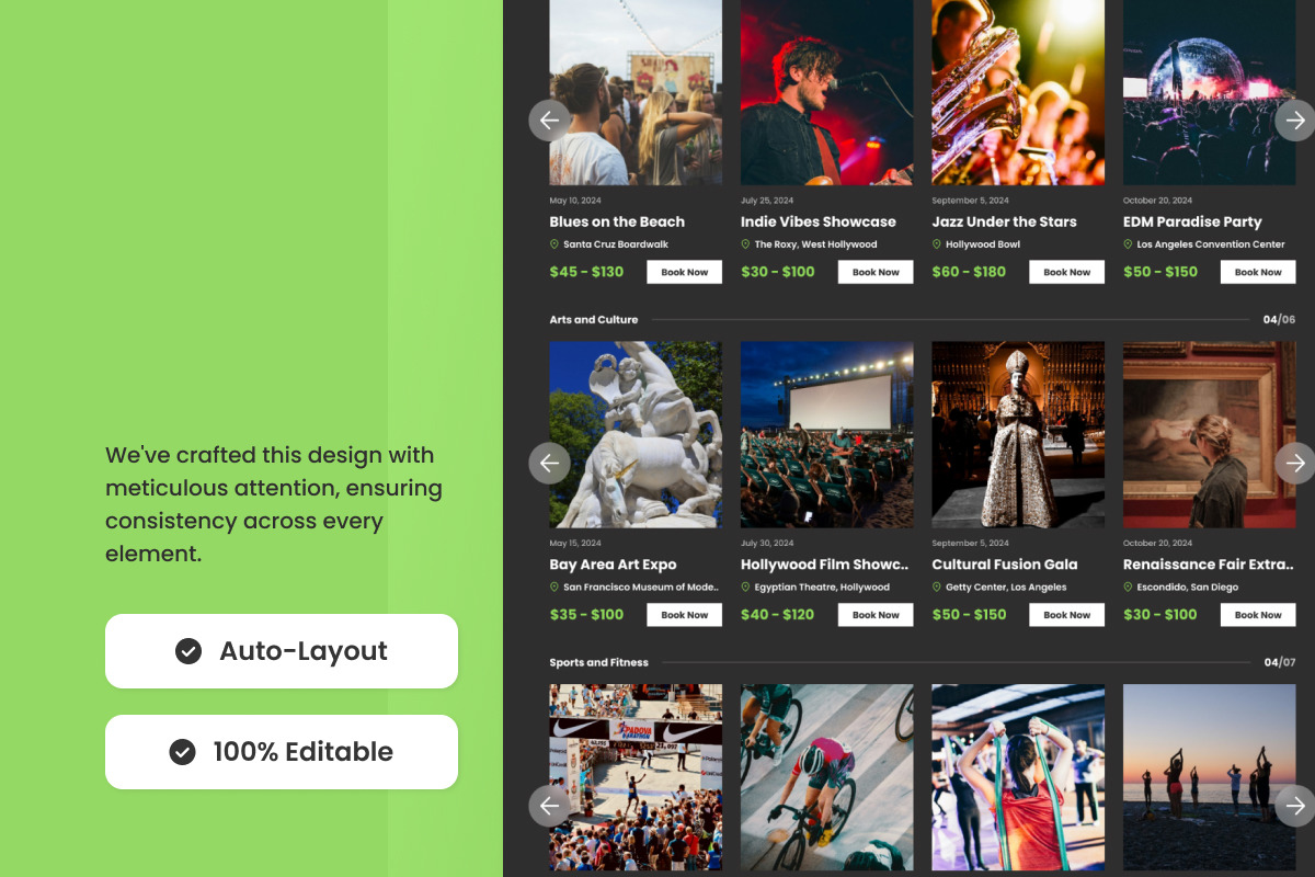 GalaGlide - Event Booking Landing Page V1 GalaGlide - Event Booking Landing Page V1