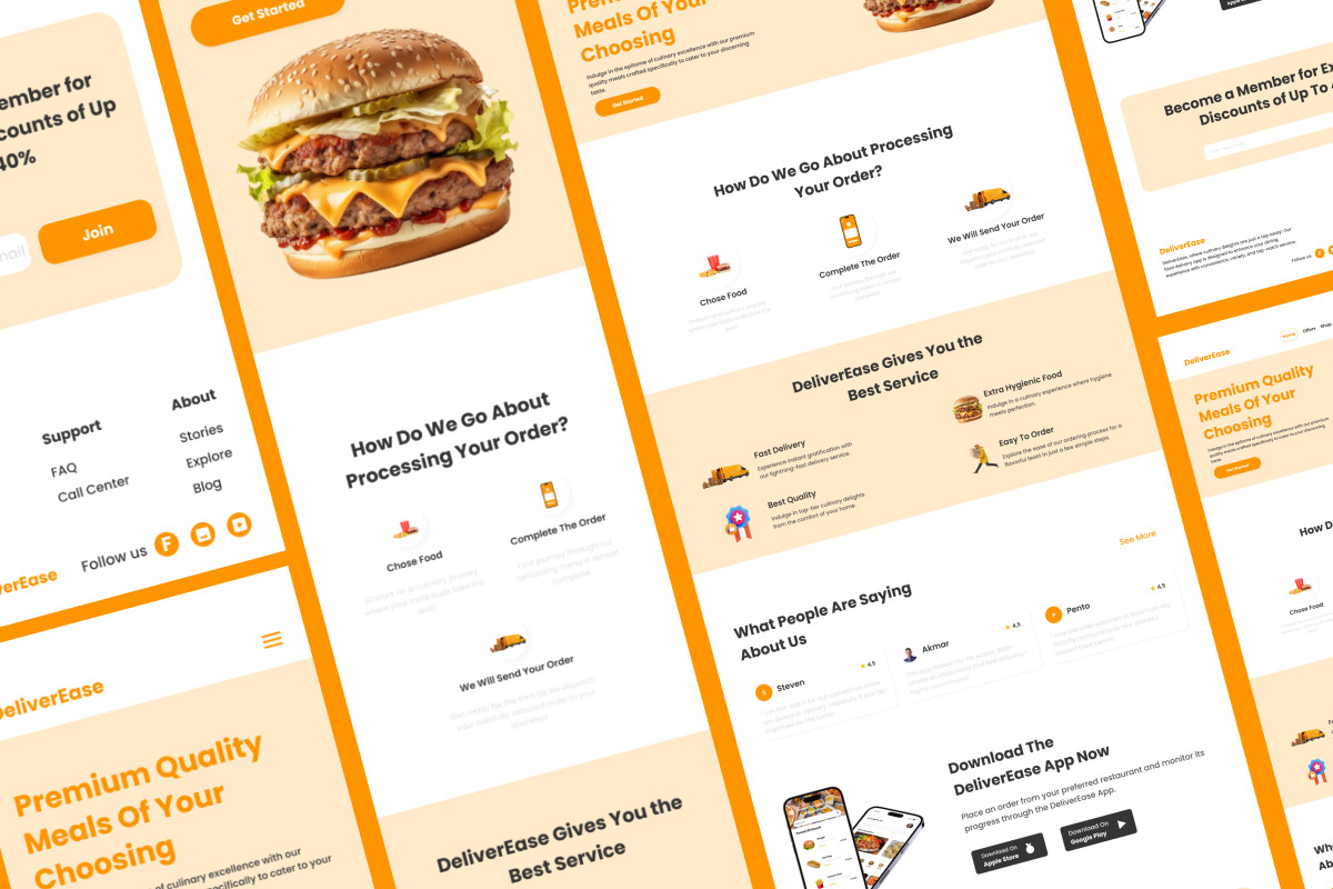 DeliverEase - Food Delivery Landing Page V1 DeliverEase - Food Delivery Landing Page V1