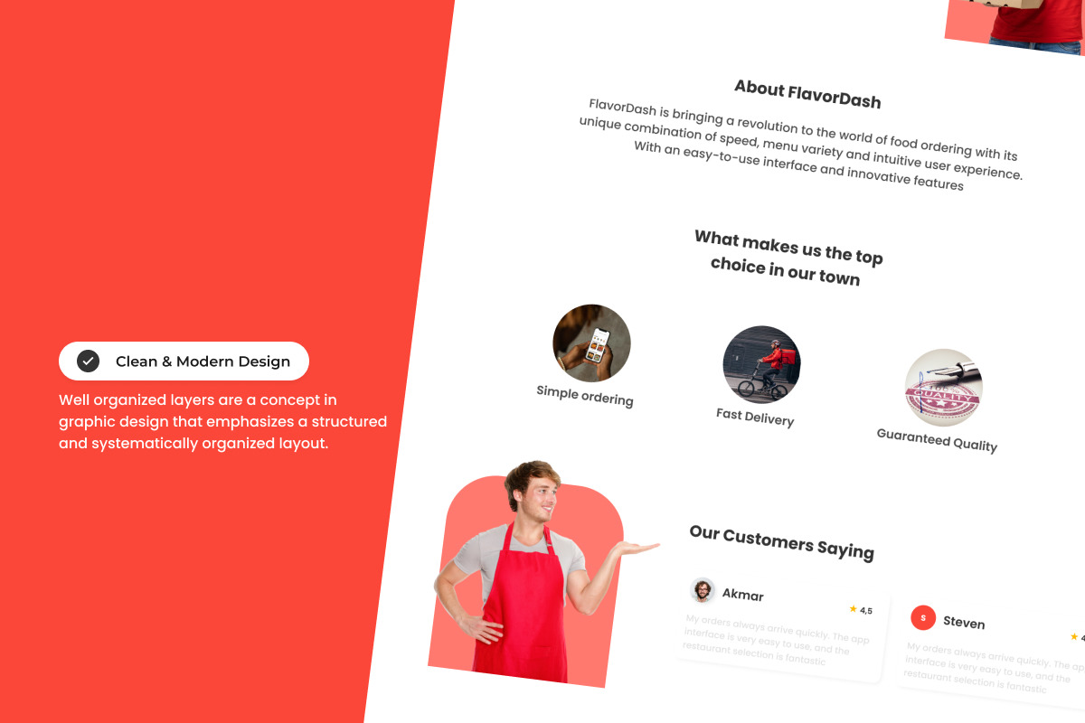 FlavorDash - Food Delivery Landing Page V1