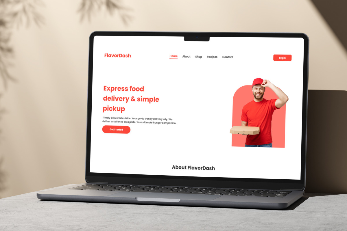 FlavorDash - Food Delivery Landing Page V1