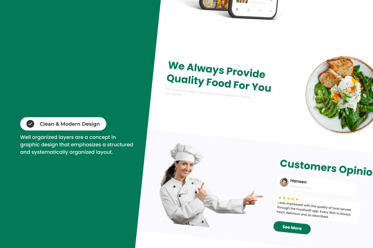 FoodSwift - Food Delivery Landing Page V1