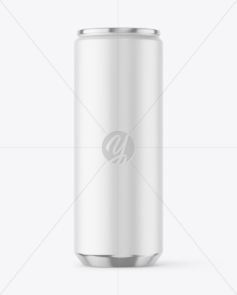 250ml Matte Drink Can Mockup