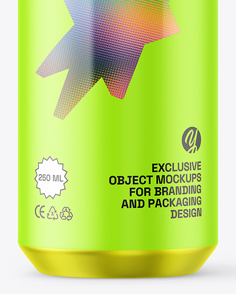 250ml Matte Drink Can Mockup