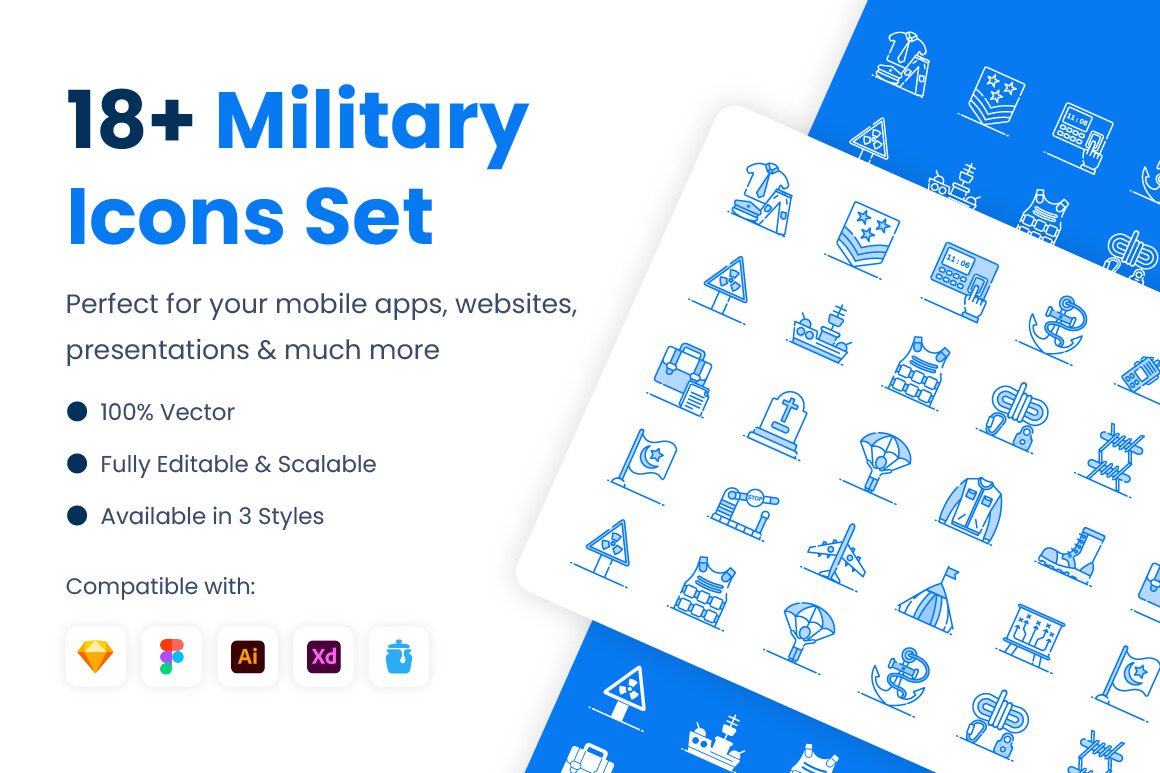 Military Icons Set