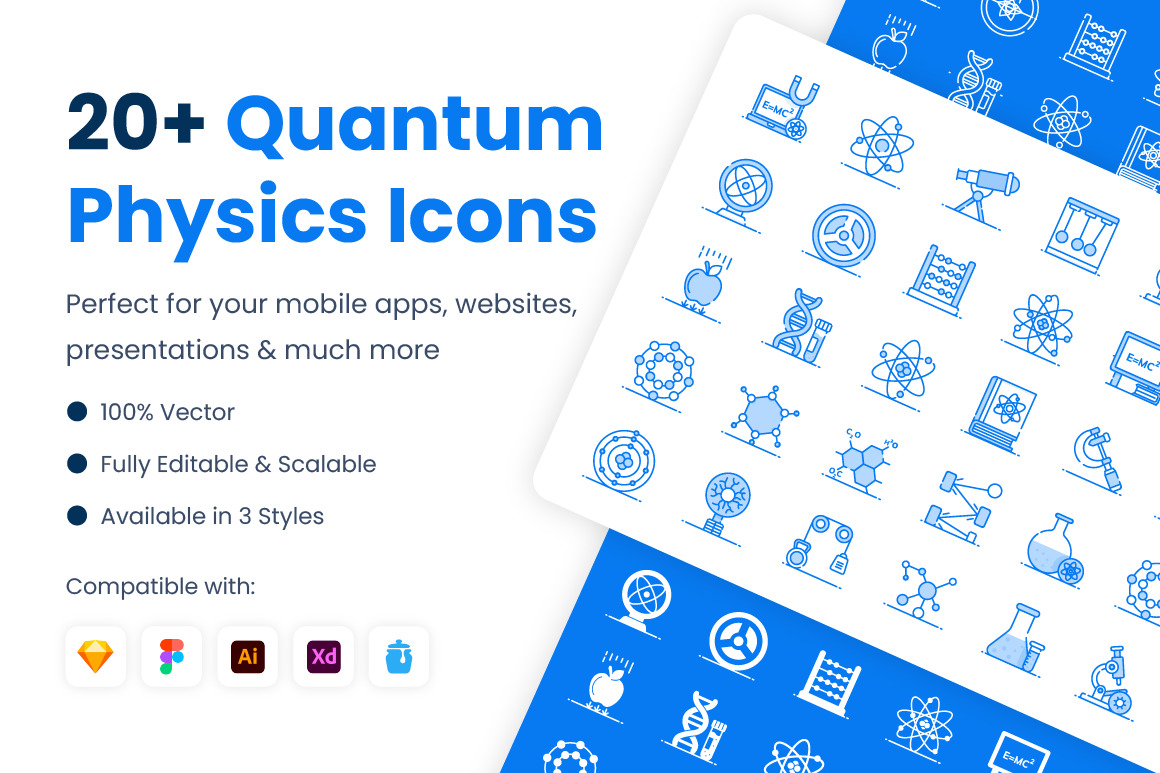Quantum Physics Icons Quantum Physics Icons