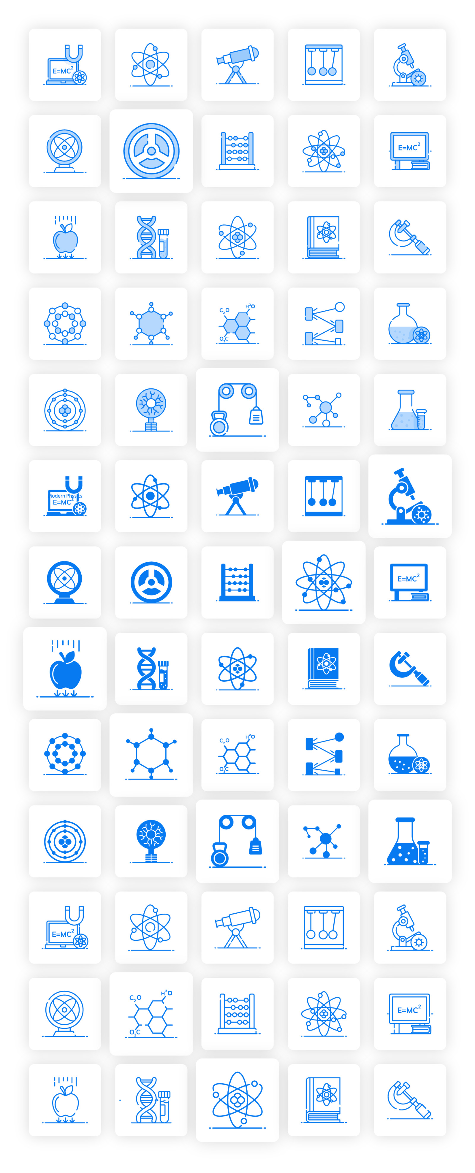 Quantum Physics Icons Quantum Physics Icons