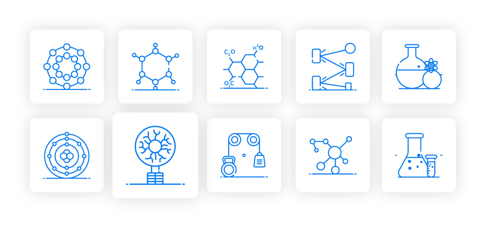 Quantum Physics Icons Quantum Physics Icons