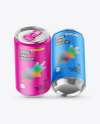 160ml Matte Drink Cans Mockup