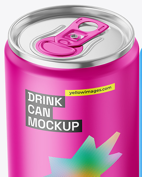 160ml Matte Drink Cans Mockup