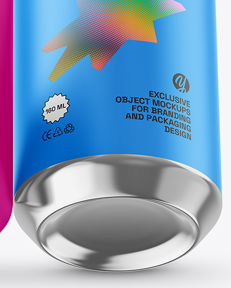 160ml Matte Drink Cans Mockup