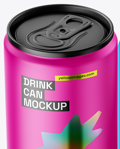 160ml Matte Drink Cans Mockup