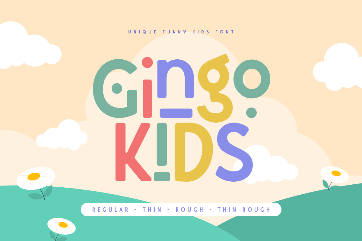 Gingo Kids - Unique Funny Kids Font