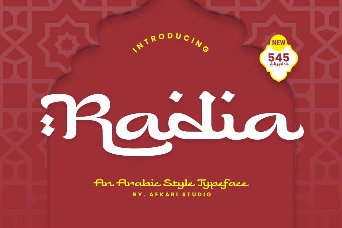 Radia - An Arabic Style Typeface Radia - An Arabic Style Typeface