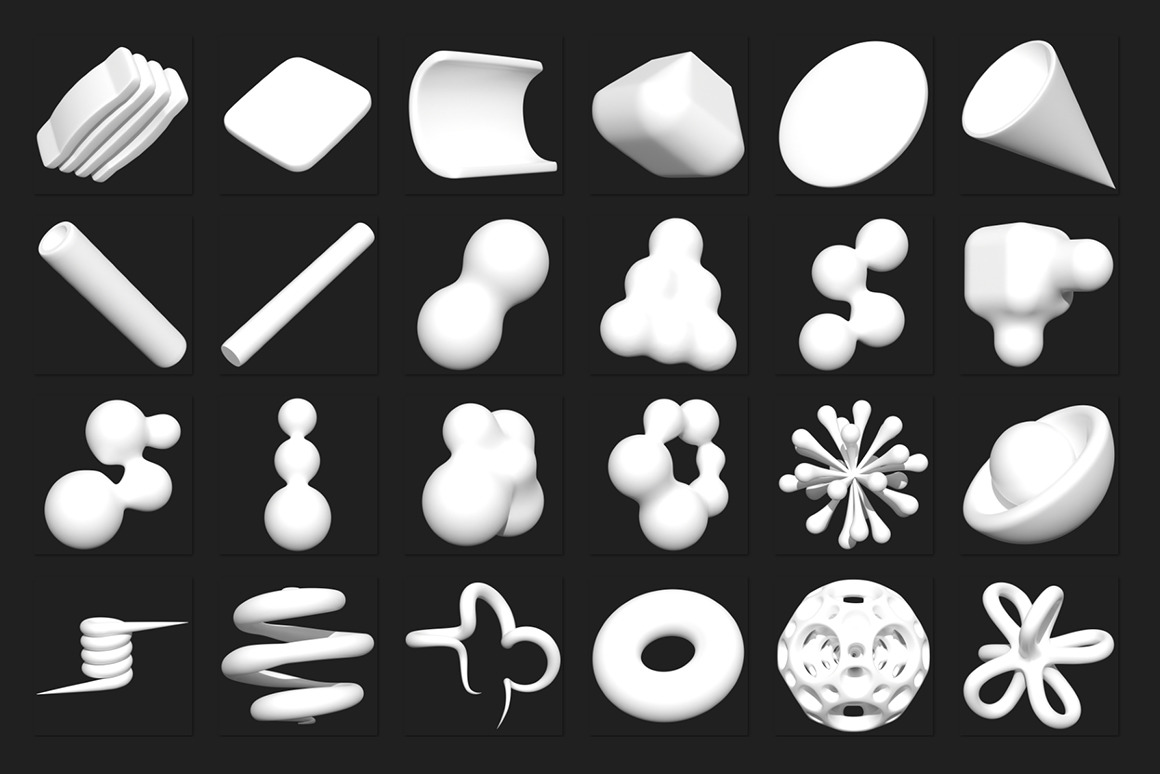 3D Geo Collection Abstract Shapes