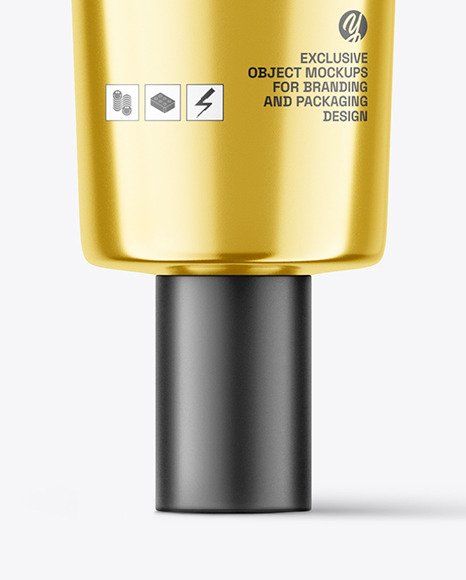 Metallic Cosmetic Tube Mockup