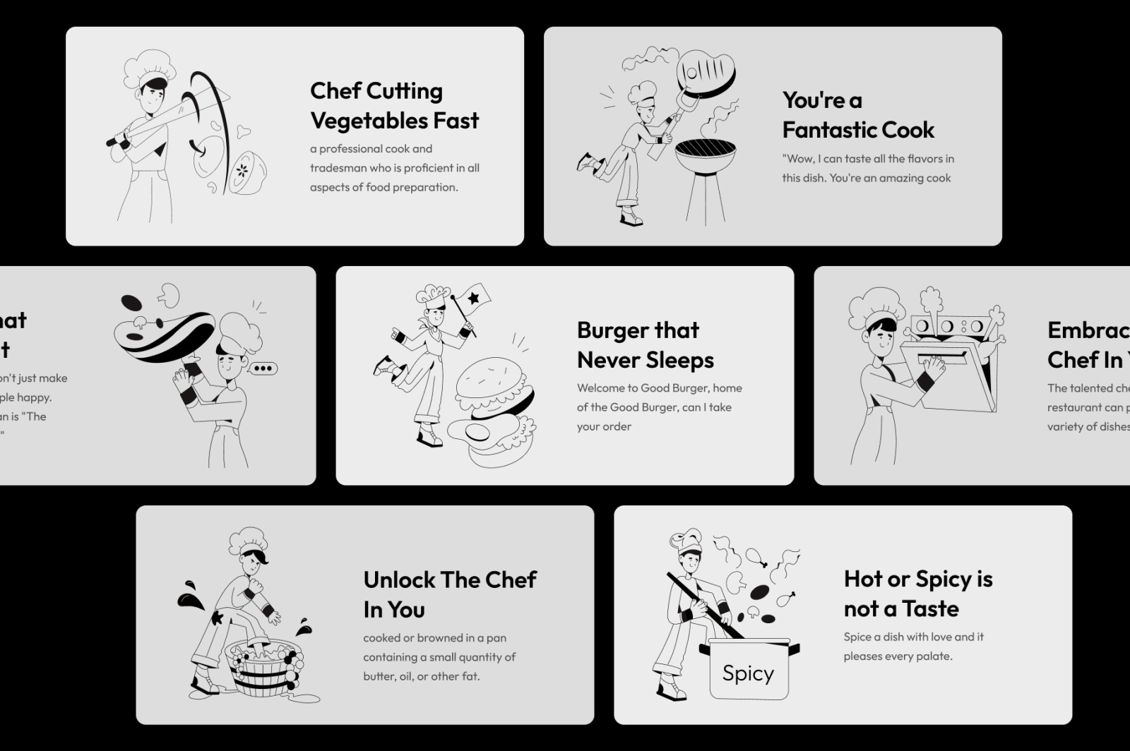 Animated Cooking Illustration Set