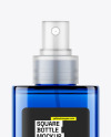 Blue Square Cosmetic Spray Bottle Mockup