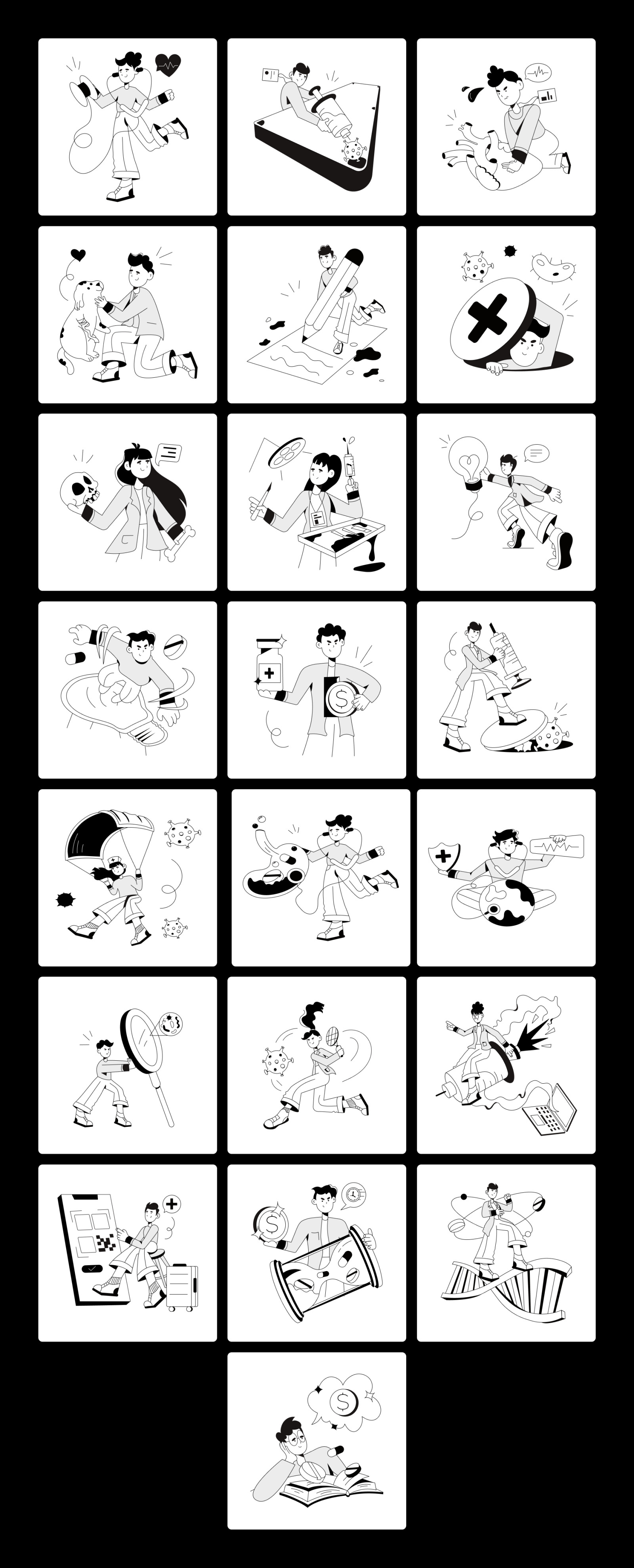 Animated Doctor Illustration Set Animated Doctor Illustration Set