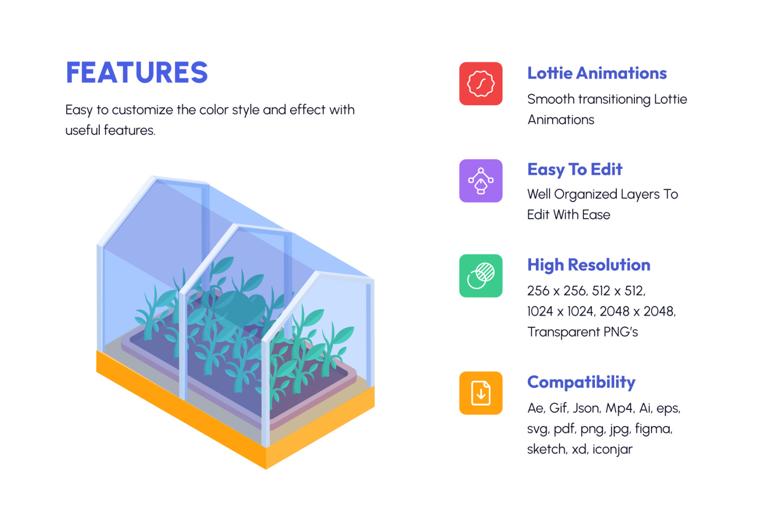 Organic and Smart Farm Icon