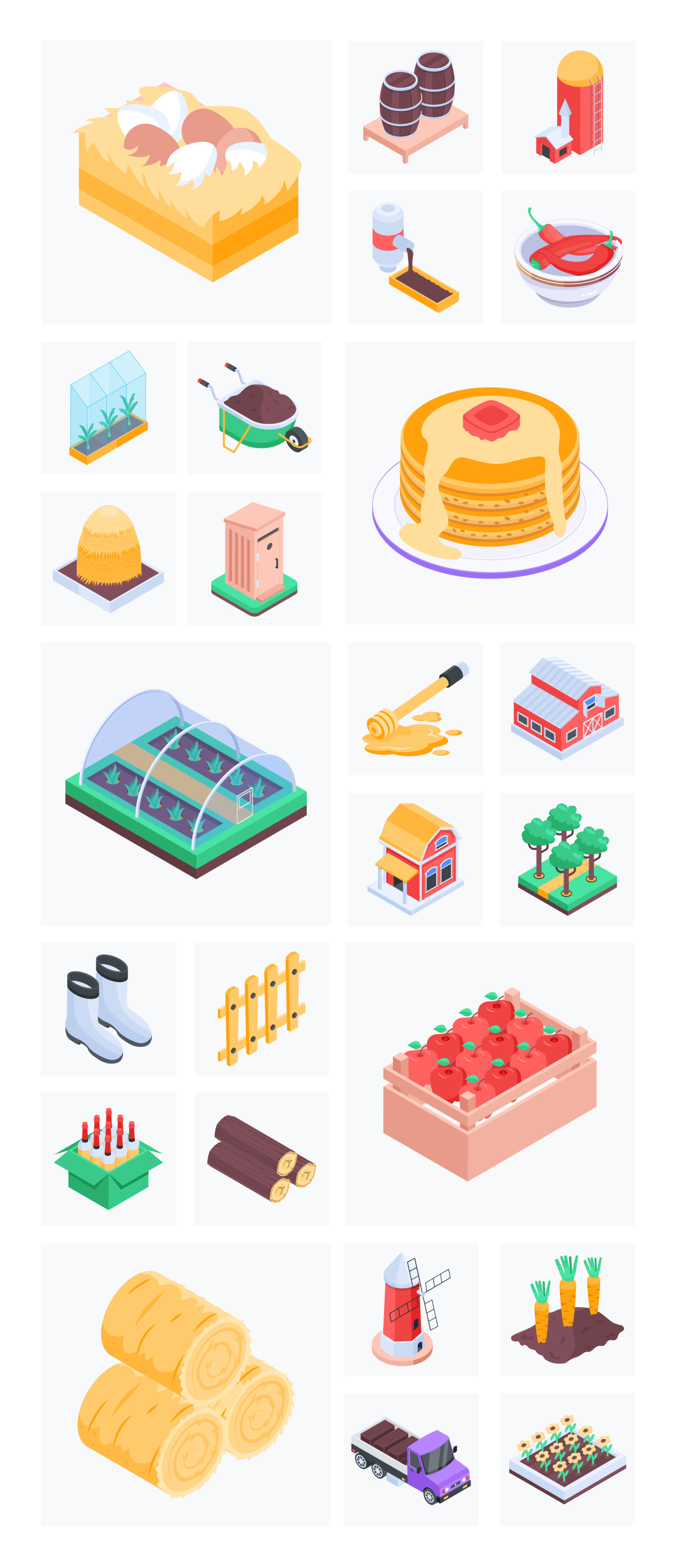 Organic and Smart Farm Icon Organic and Smart Farm Icon