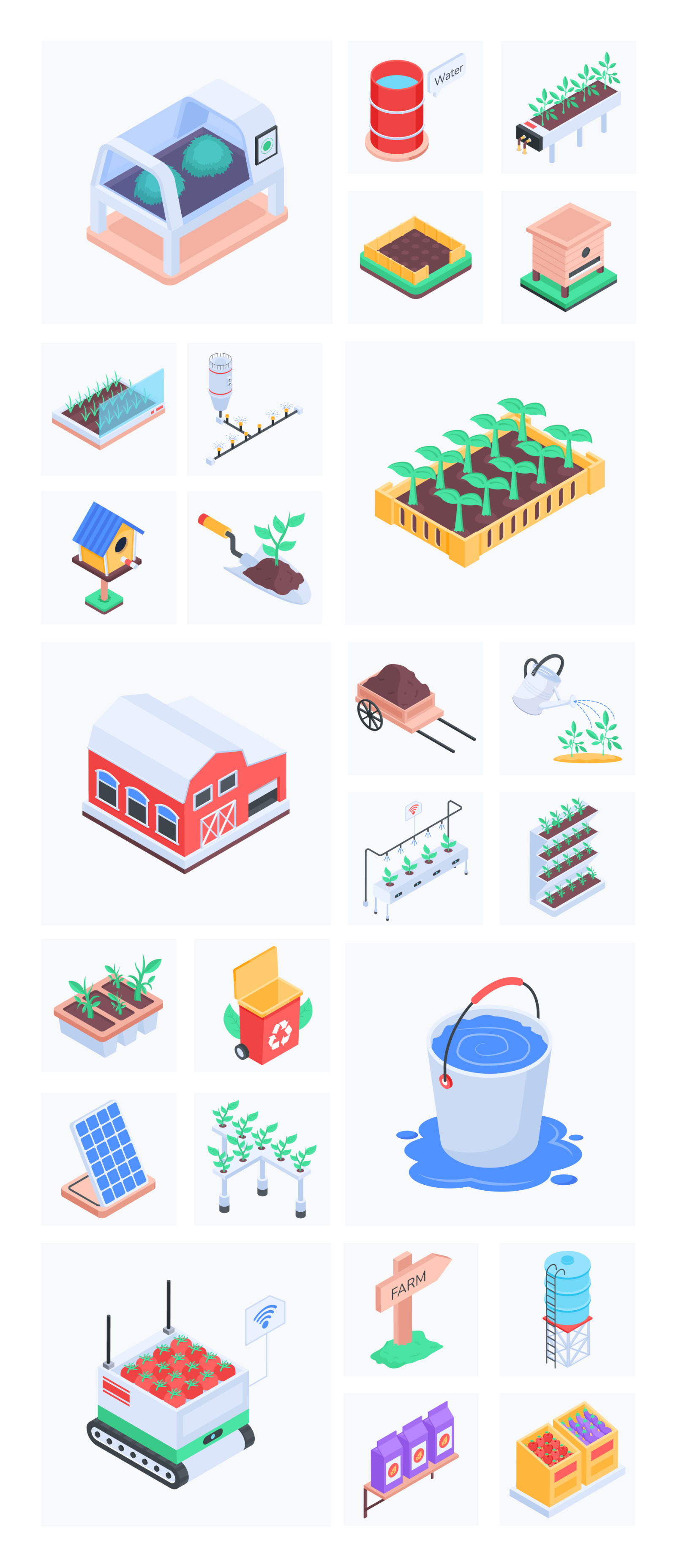 Organic and Smart Farm Icon Organic and Smart Farm Icon