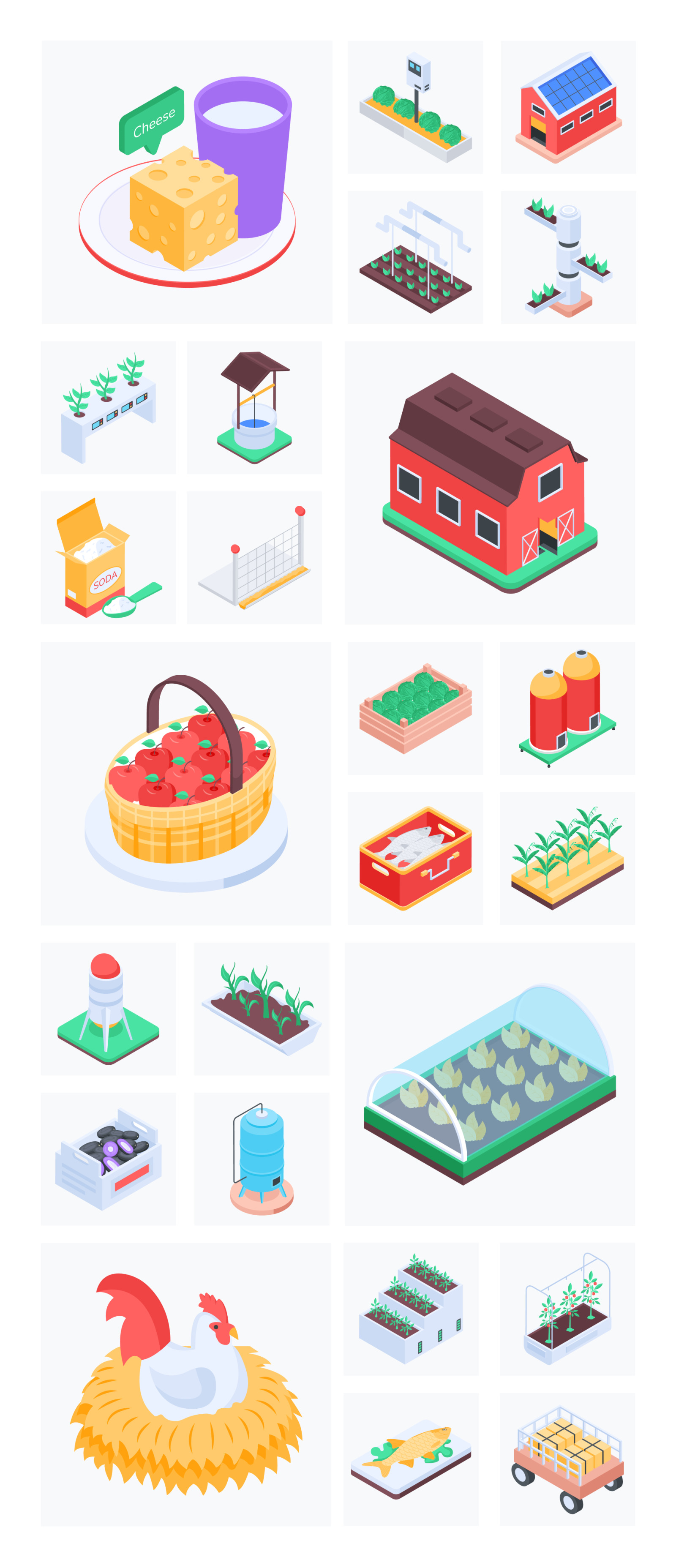 Organic and Smart Farm Icon