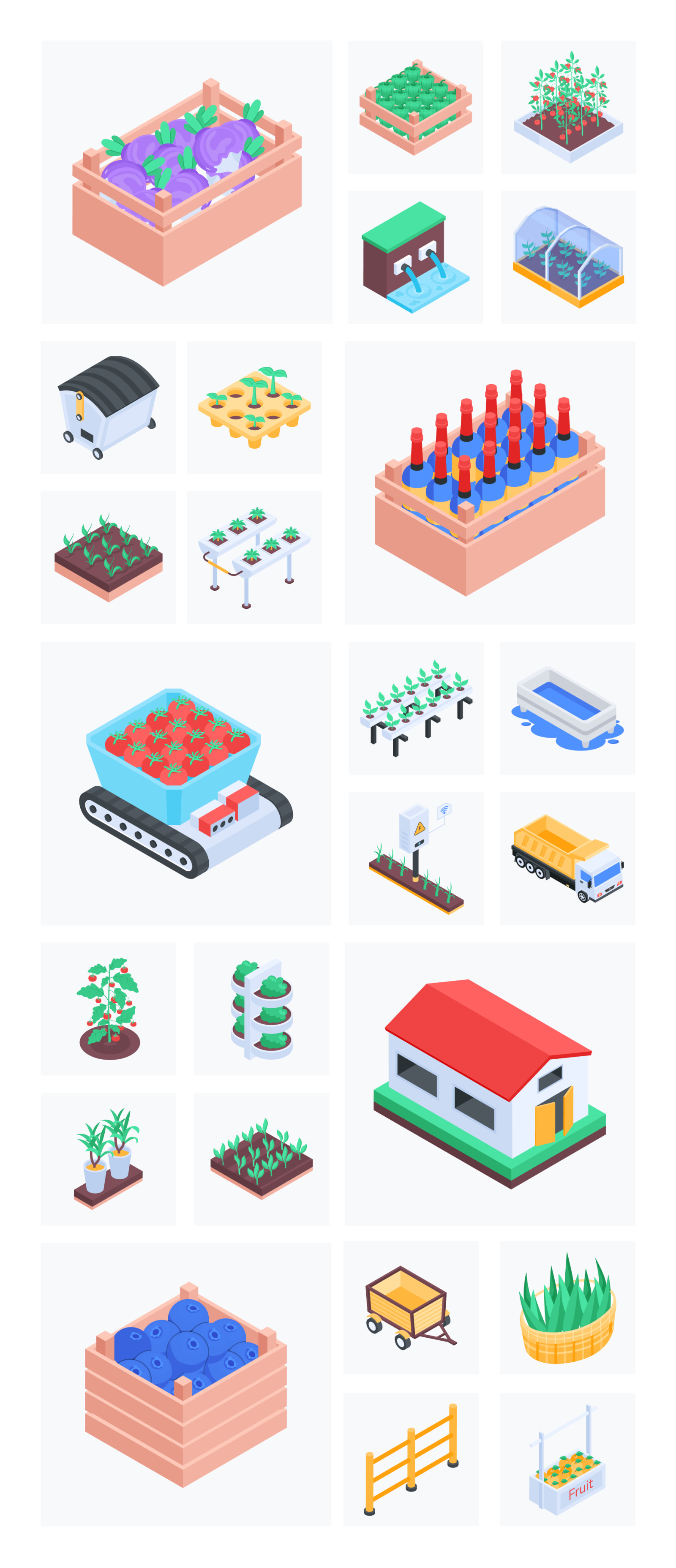 Organic and Smart Farm Icon Organic and Smart Farm Icon