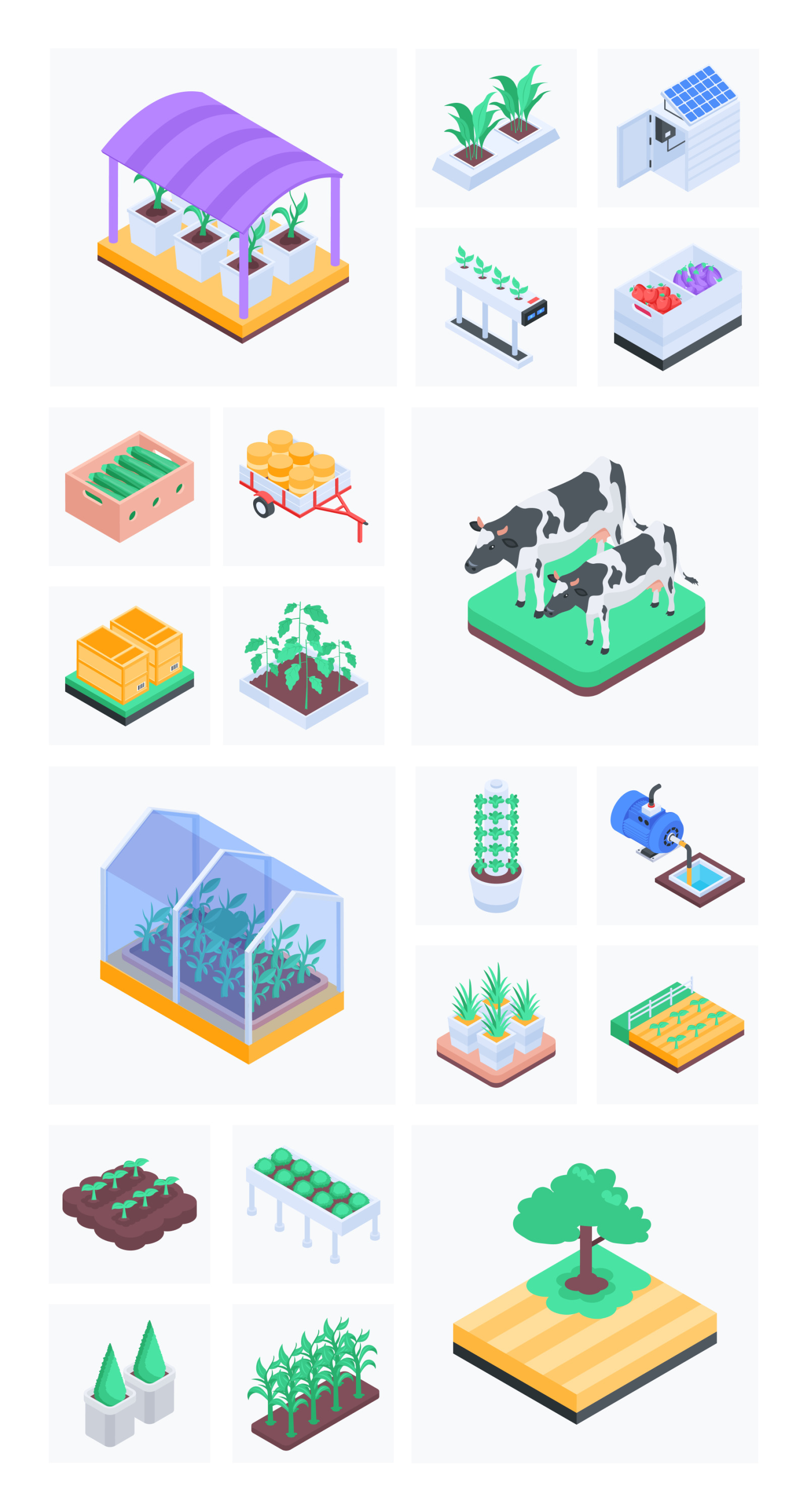 Organic and Smart Farm Icon Organic and Smart Farm Icon
