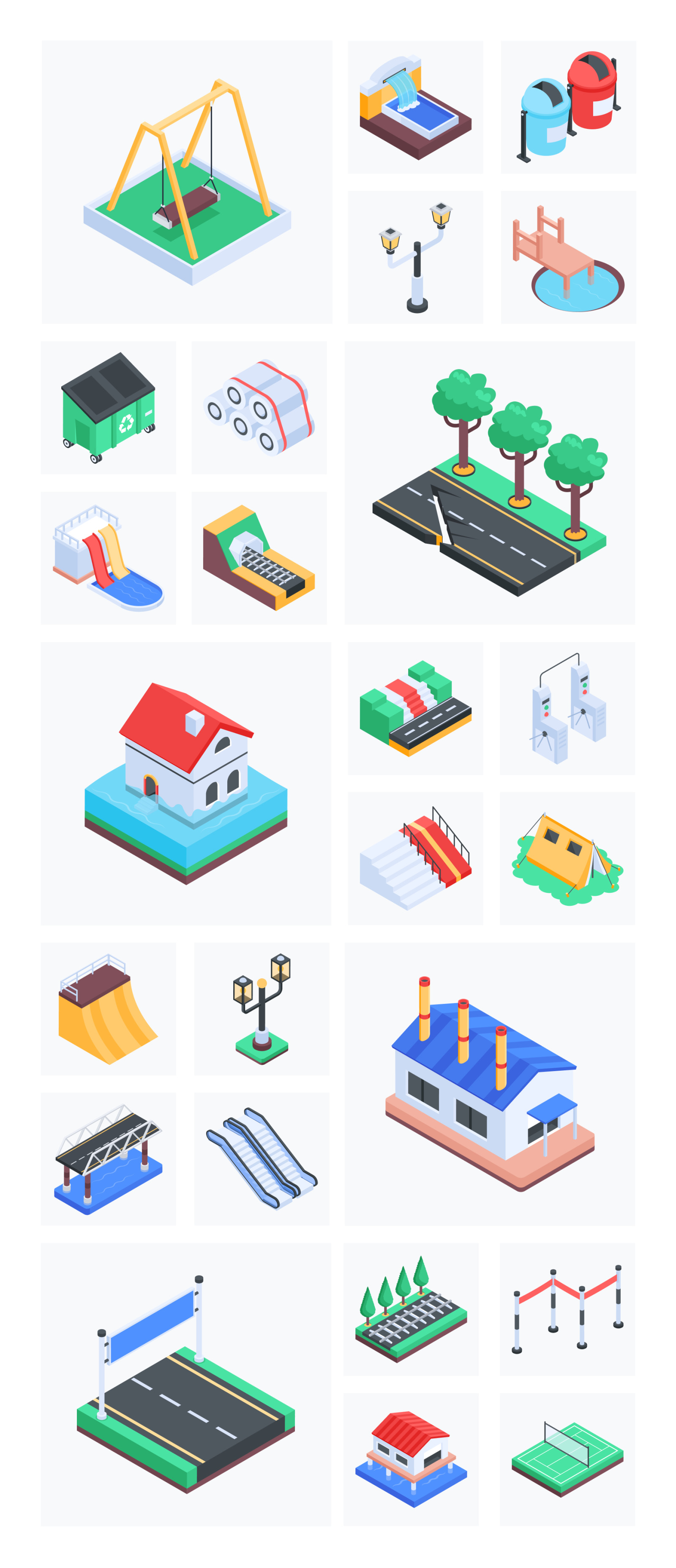 City Elements 3D Illustration Pack City Elements 3D Illustration Pack