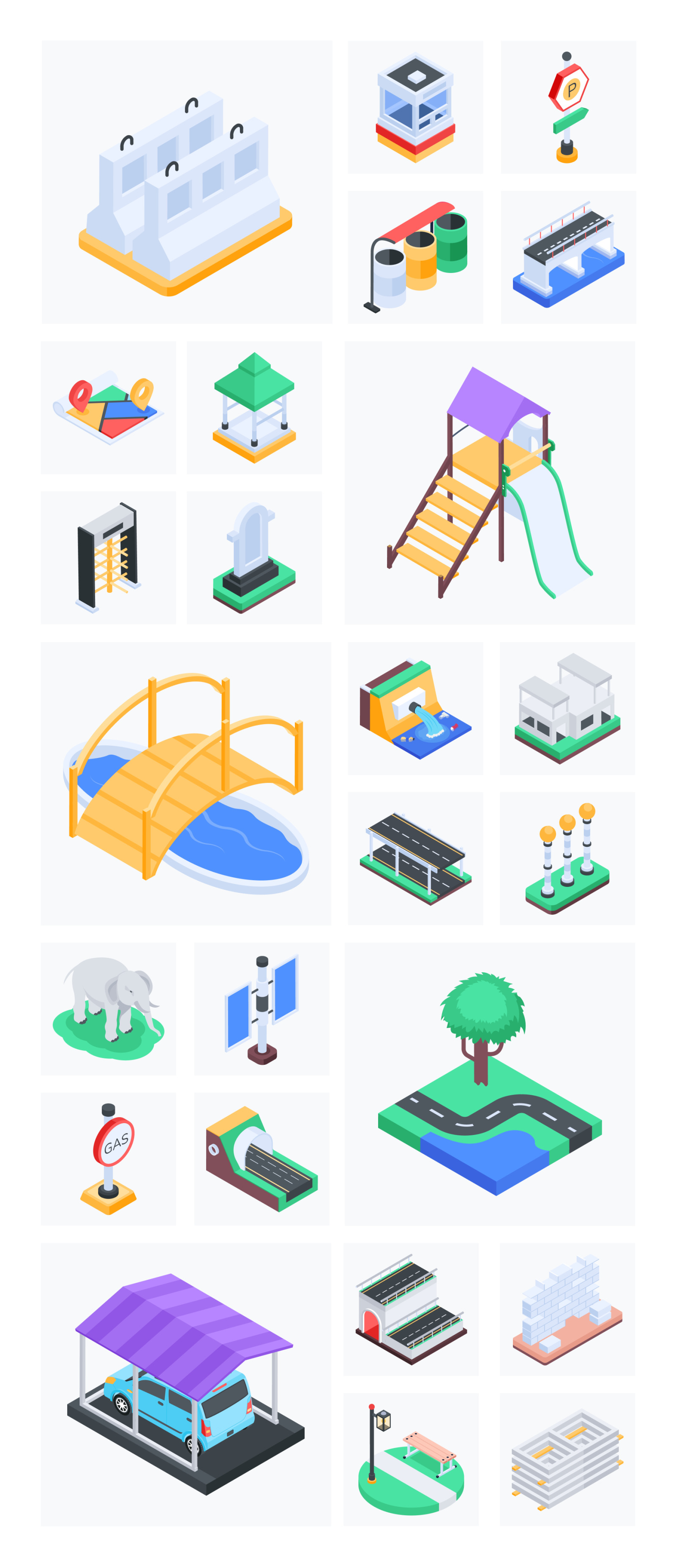 City Elements 3D Illustration Pack City Elements 3D Illustration Pack
