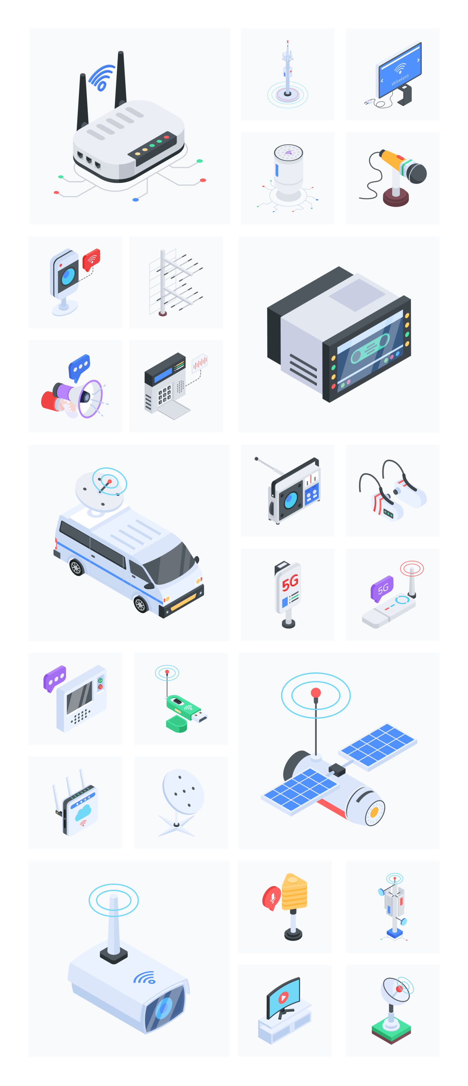 Animated Communications Icon Set