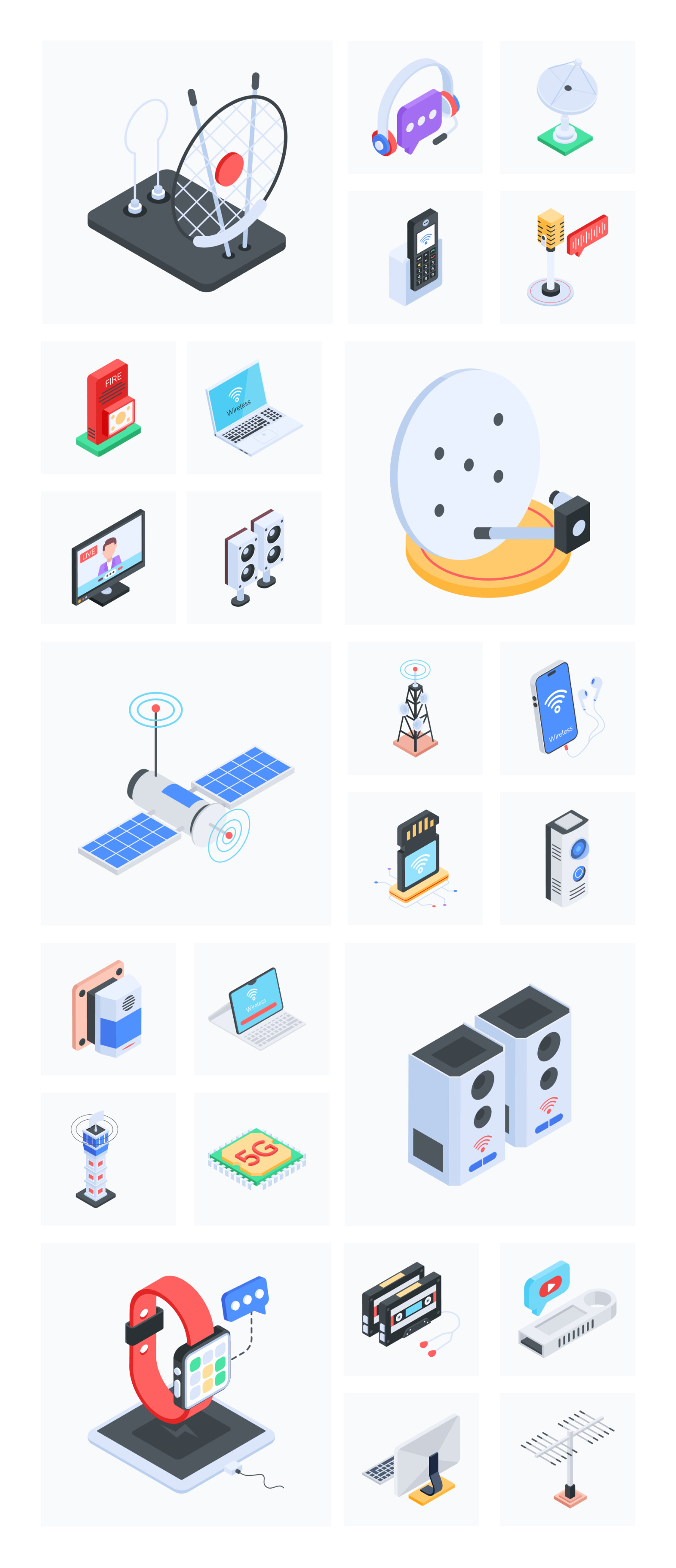 Animated Communications Icon Set