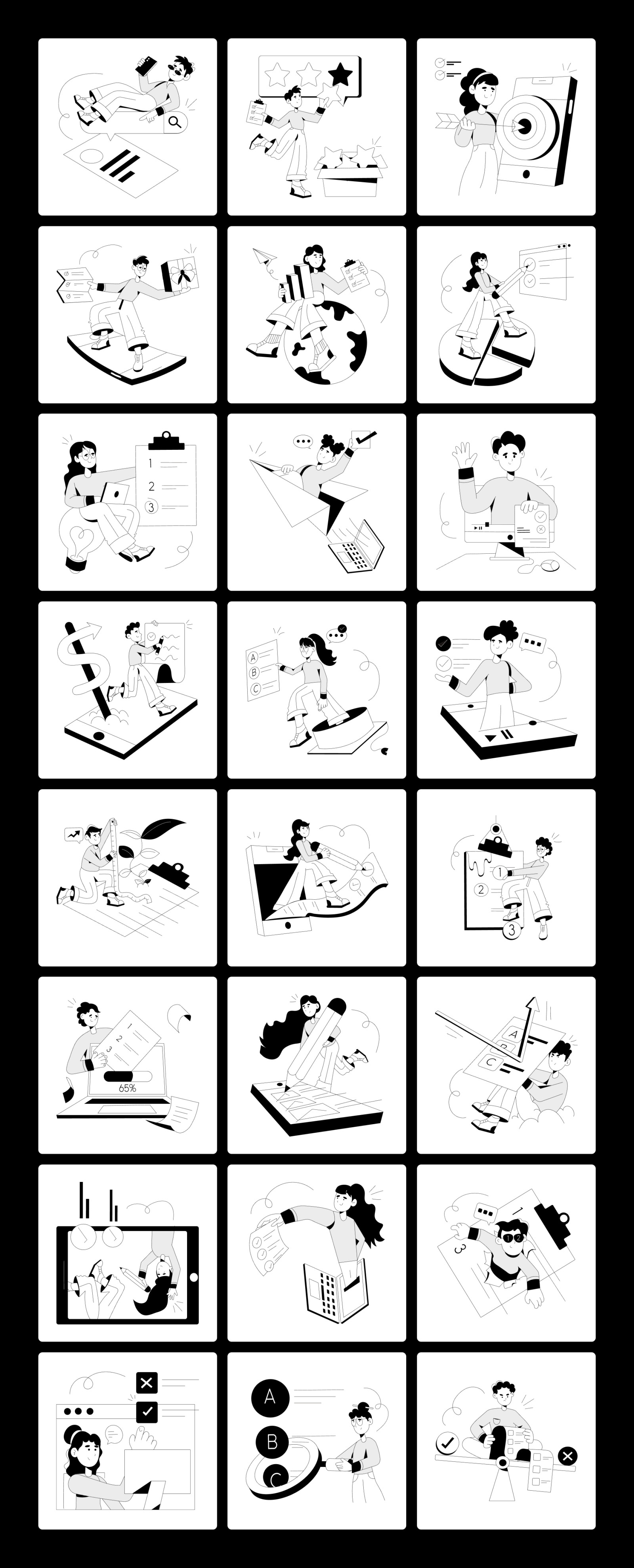 Animated Online Survey Illustrations Animated Online Survey Illustrations