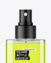 Clear Square Cosmetic Spray Bottle Mockup