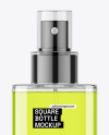 Clear Square Cosmetic Spray Bottle Mockup