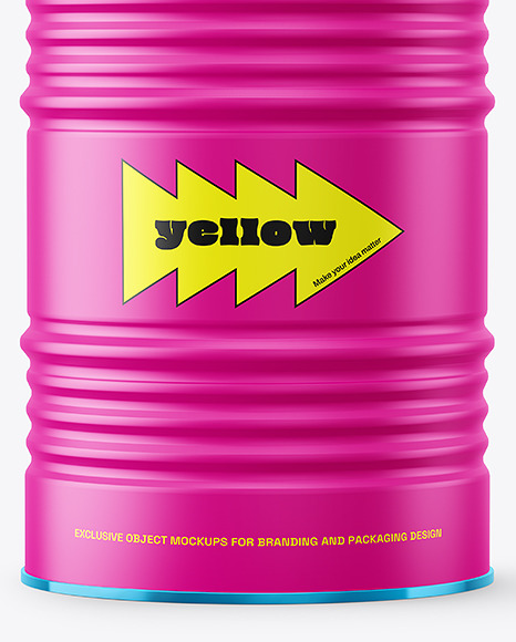 Matte Oil Barrel Mockup