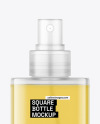 Frosted Square Cosmetic Spray Bottle Mockup