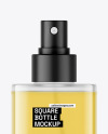 Frosted Square Cosmetic Spray Bottle Mockup