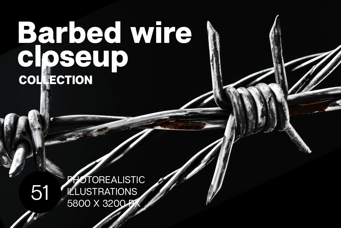 Barbed wire closeup Barbed wire closeup