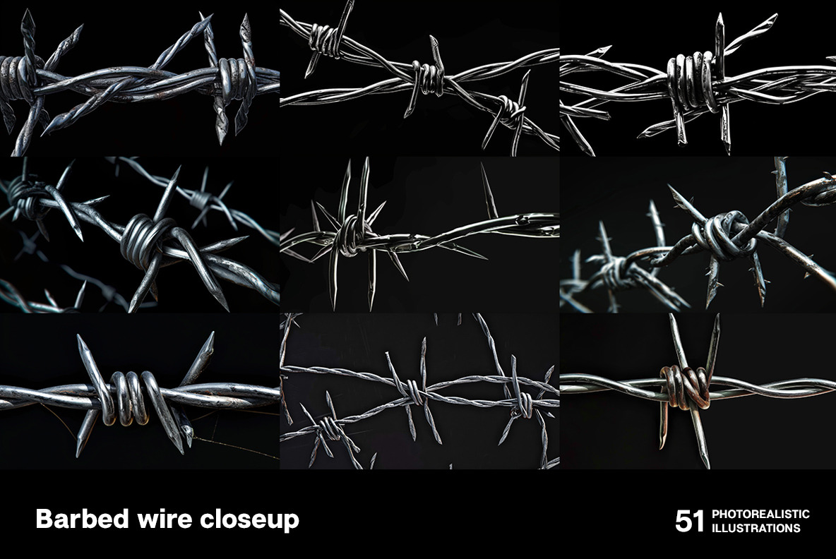 Barbed wire closeup