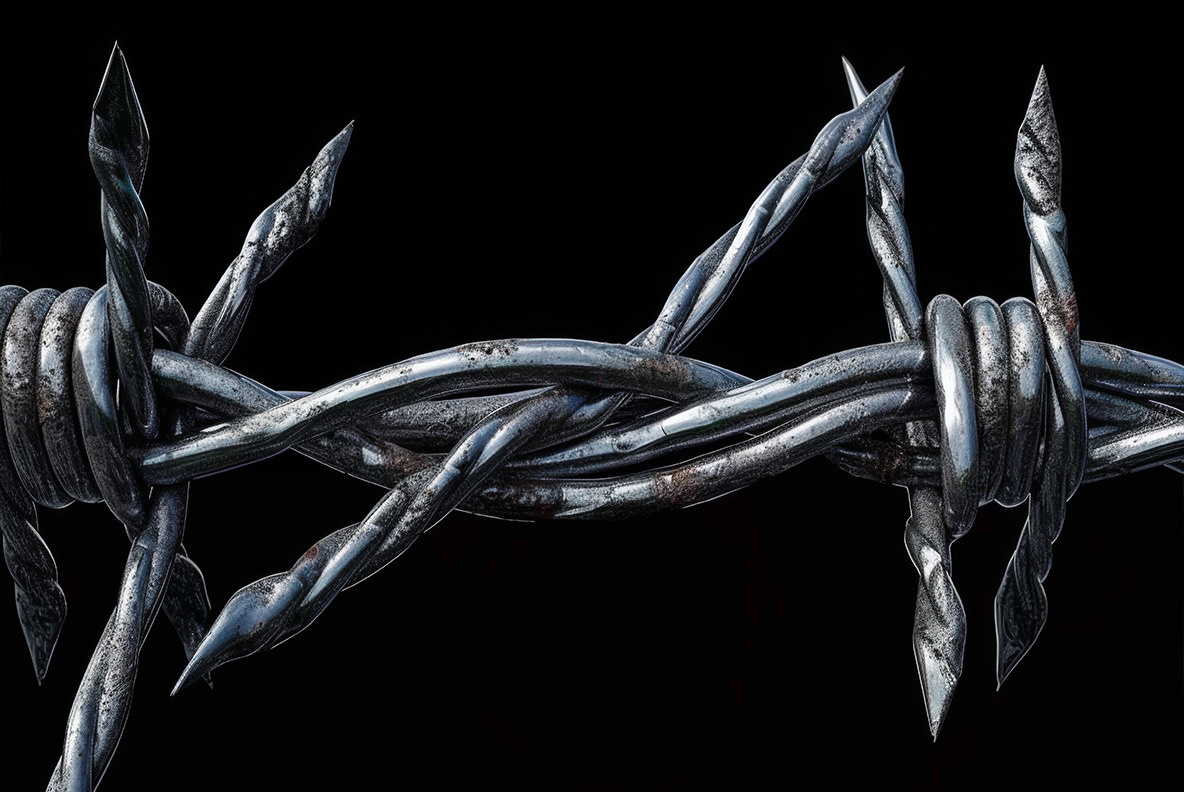 Barbed wire closeup Barbed wire closeup