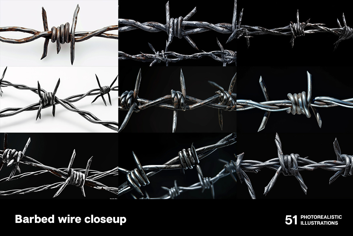 Barbed wire closeup