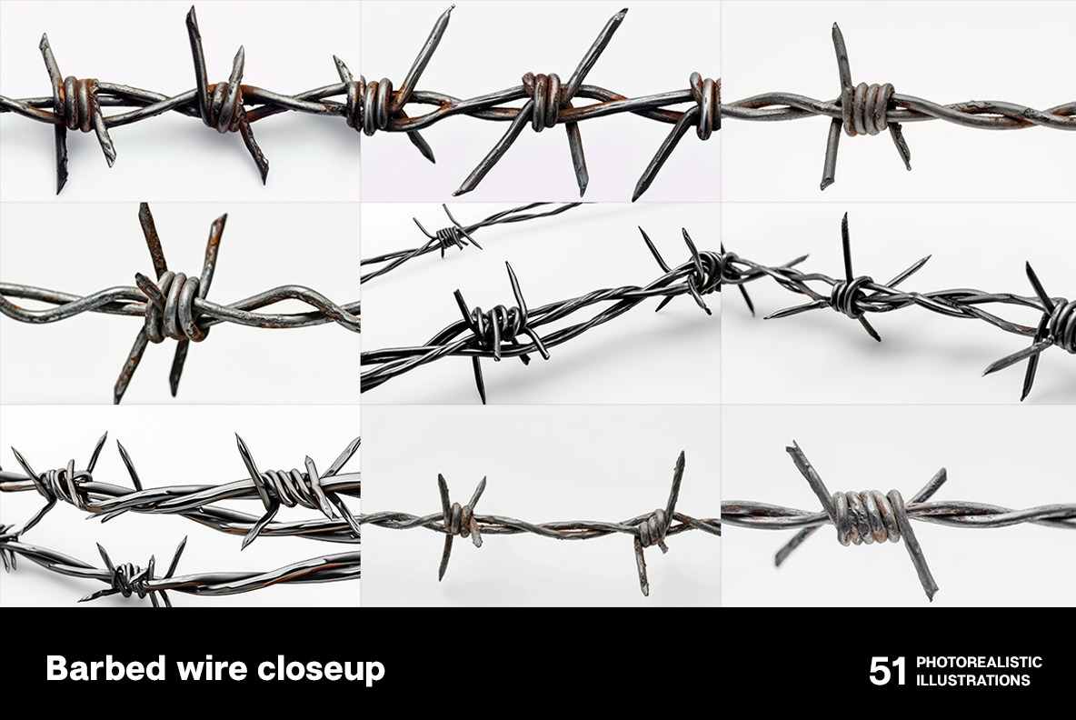 Barbed wire closeup