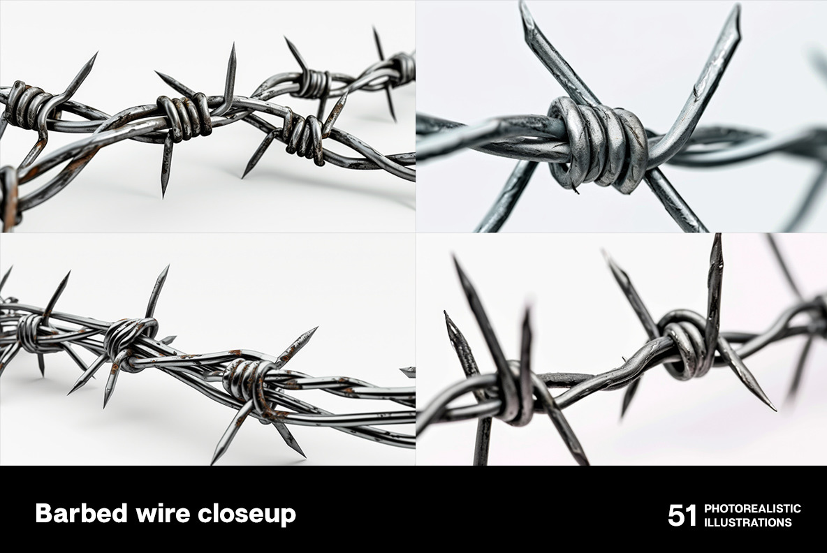 Barbed wire closeup Barbed wire closeup