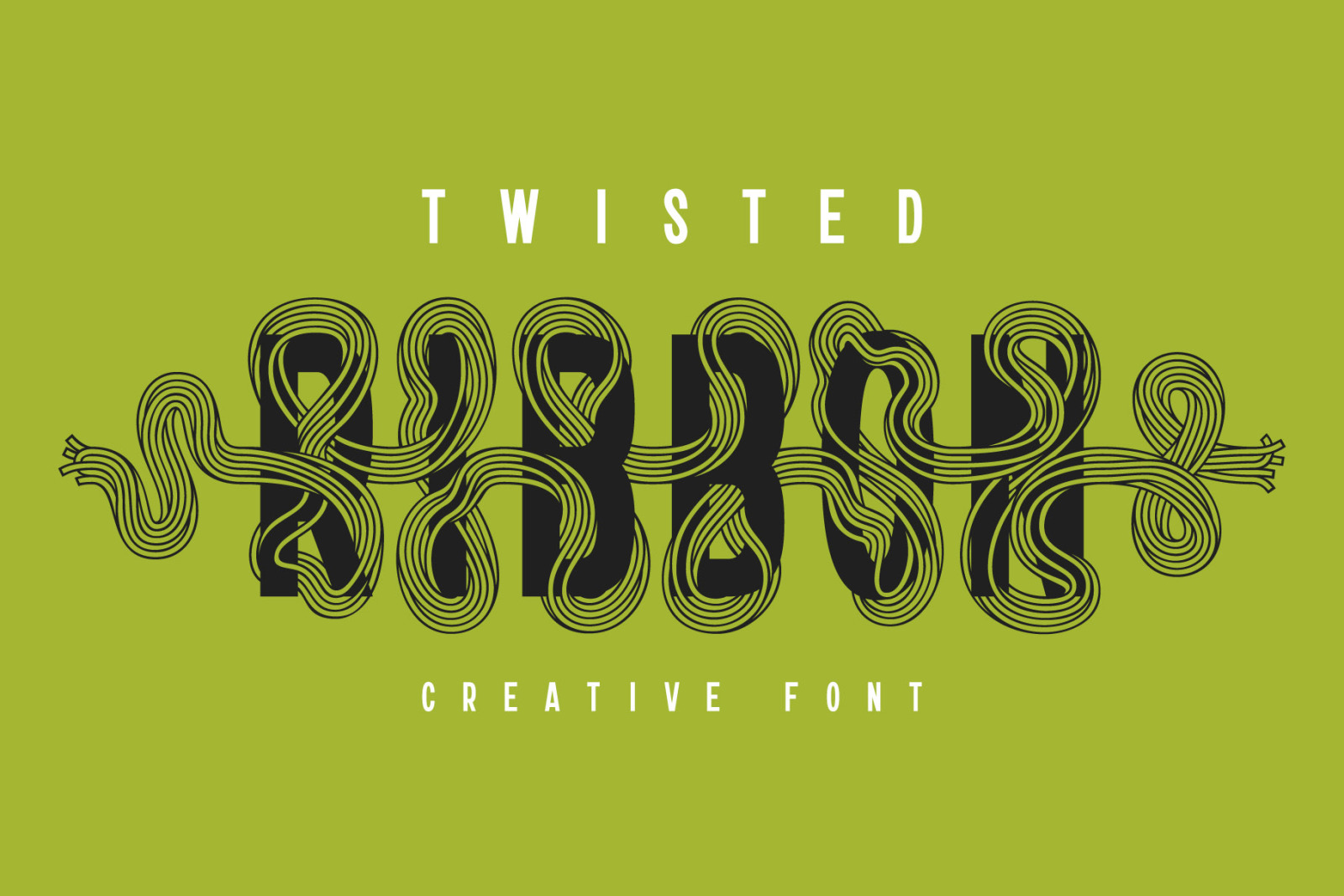 Twisted Ribbon — Creative Font Twisted Ribbon — Creative Font