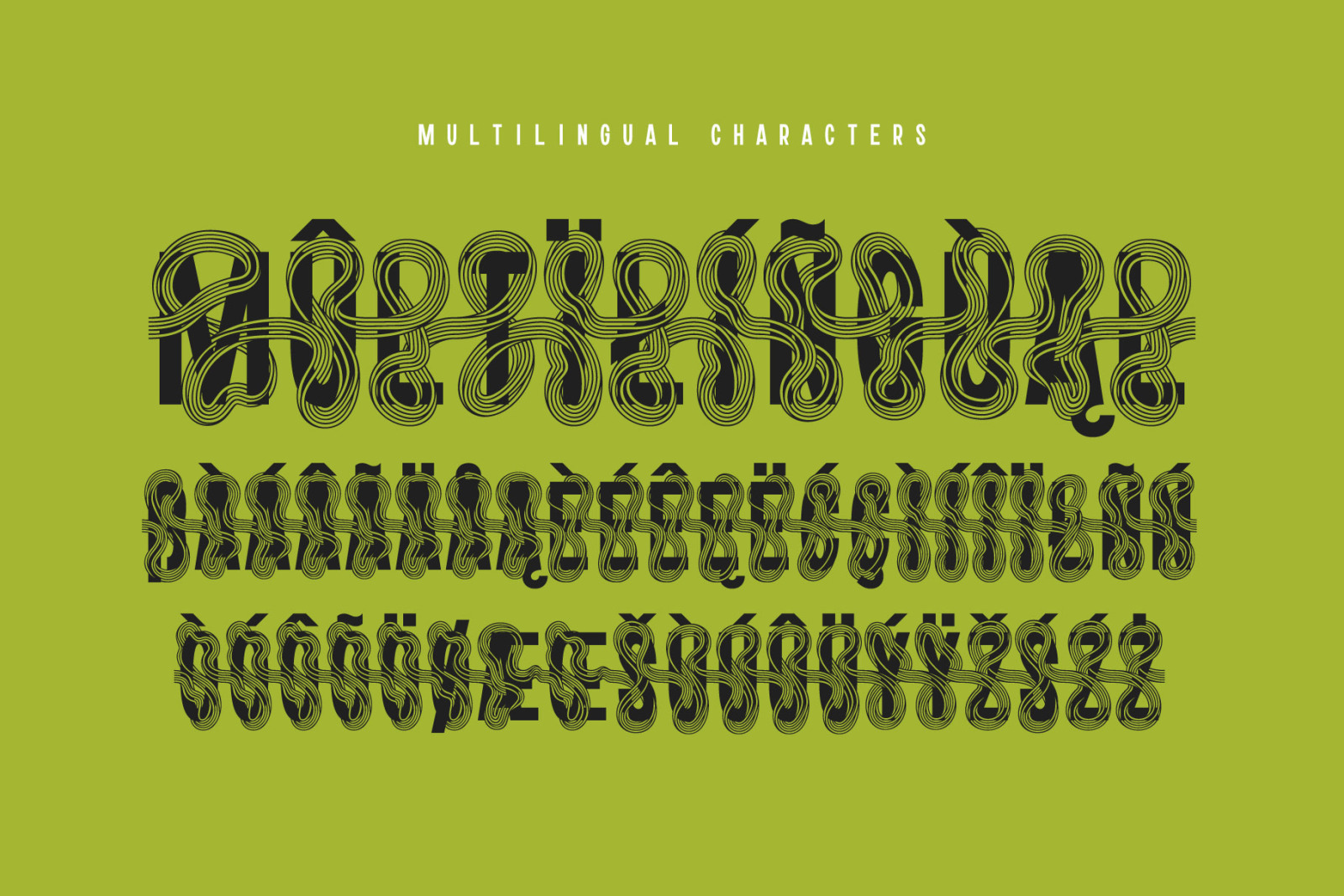 Twisted Ribbon — Creative Font Twisted Ribbon — Creative Font