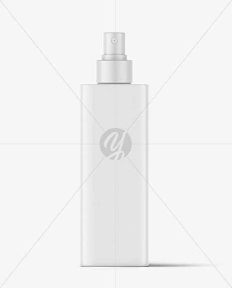 Square Matte Cosmetic Spray Bottle Mockup