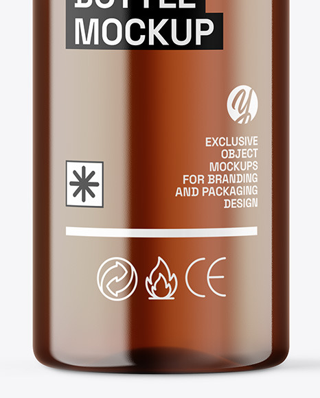 Amber Cosmetic Bottle Mockup Amber Cosmetic Bottle Mockup